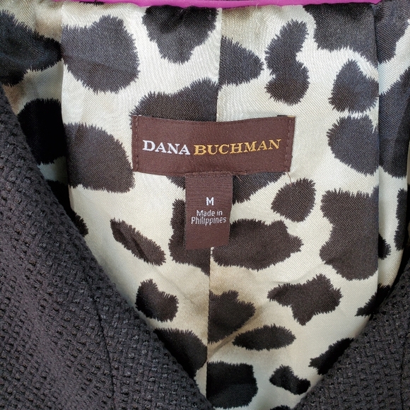 Dana Buchman Women's Black Medium Weight Snap Front Hi Collar Cropped Jacket - Picture 3 of 15